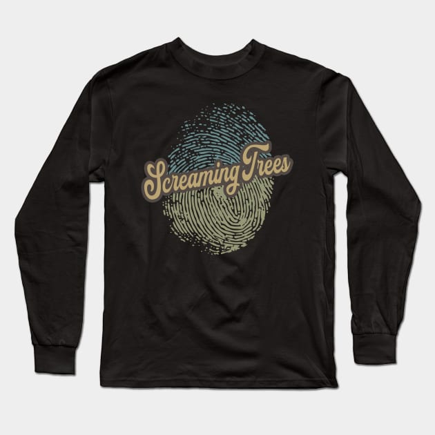 Screaming Trees Fingerprint Long Sleeve T-Shirt by anotherquicksand